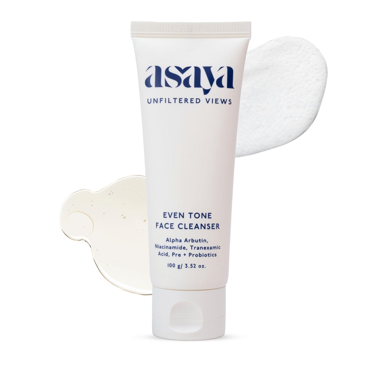 Asaya Dark Spot Removal Face Wash | Fades Spots, Acne Marks & Evens Tone | Tranexamic Acid, Niacinamide & Alpha Arbutin Face Wash With Pre + Probiotics | Both Women & Men | 100g
