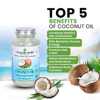 Orgrain India Certified Organic Raw Cold Pressed Extra Virgin Coconut Oil | Unrefined, Zero Heat Process, Supports Immunity, Hair & Skin, Massage, 100% Edible with Rich Tropical (500ml)