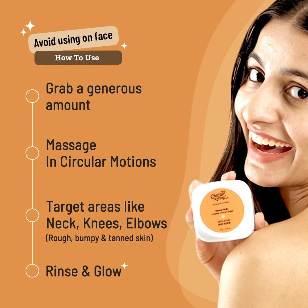 Chemist at Play Exfoliating Body Scrub For Removing Tan & Dead Skin Cells + Brightening Boost Face Wash with 30x Vitamin C 100 ml