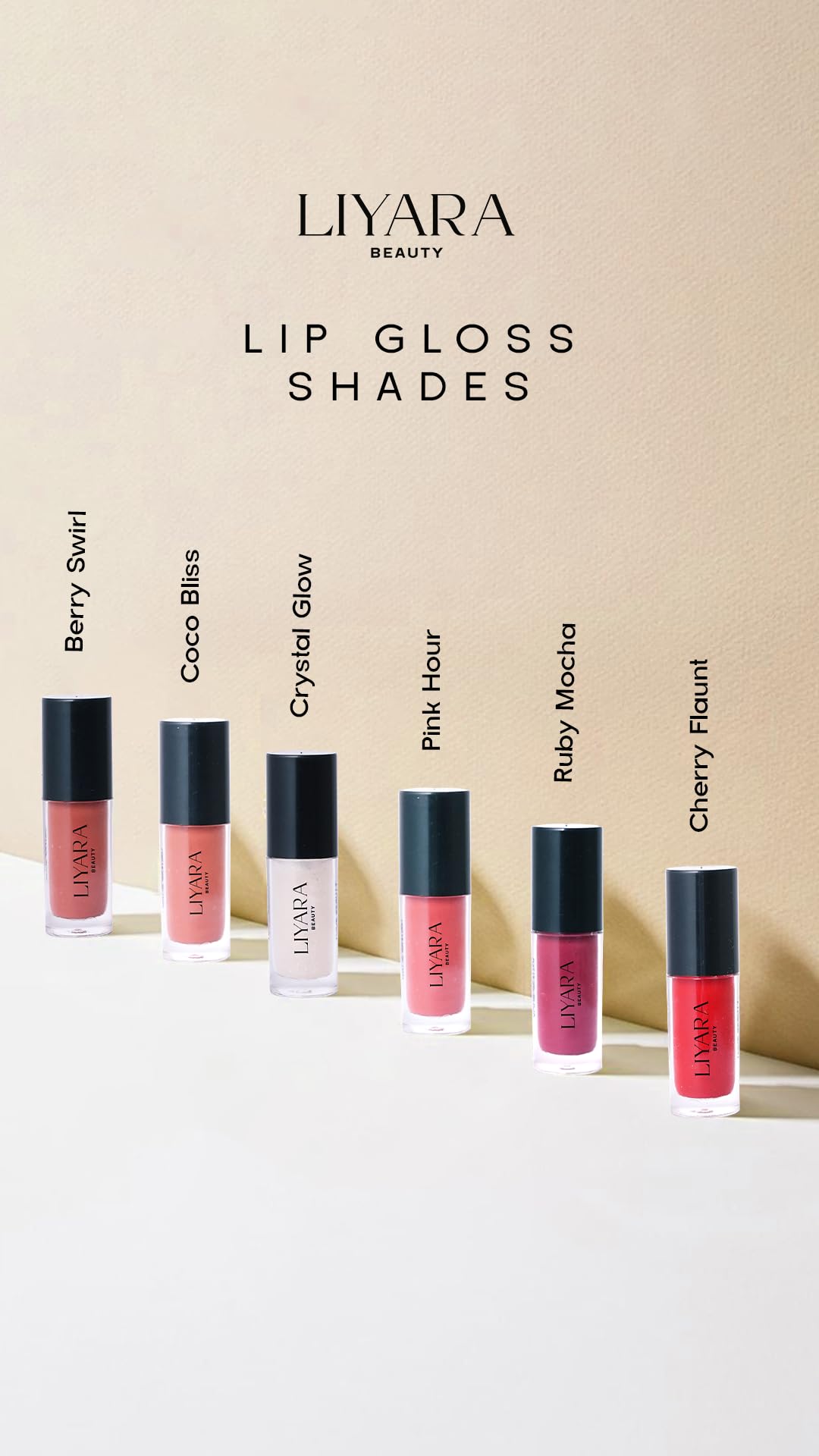Liyara Beauty Cherry Flaunt Non-sticky Long Lasting & Hydrating Lip Gloss With Hyaluronic acid |High Shine Glossy Finish Lipgloss For Women, Girls |8ml