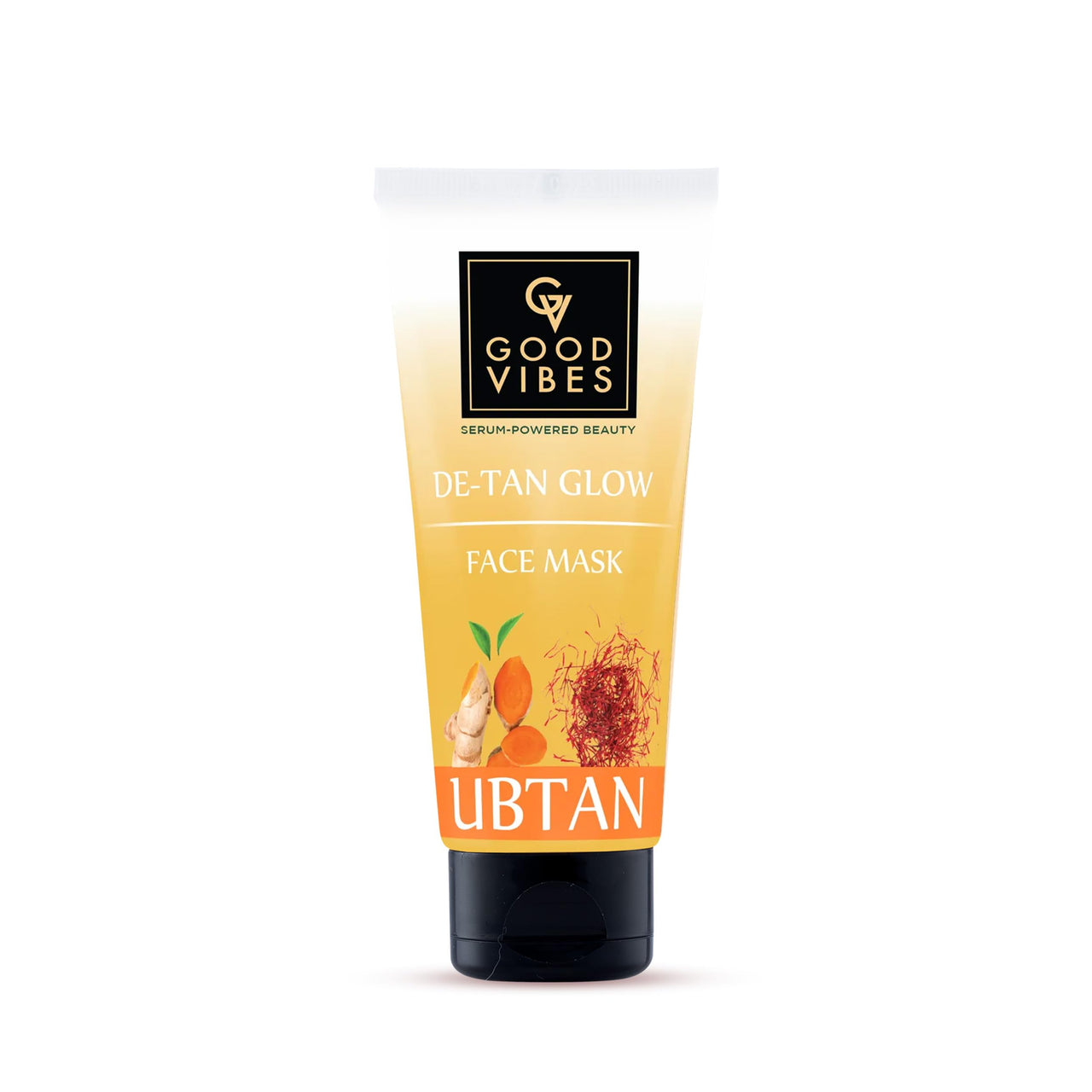 Good Vibes Ubtan De-Tan Glow Face Mask (80g) | Skin Brightening & Exfoliating | Glow-Boosting | Depigmentation | Anti-Ageing & Improves Skin Texture | Controls Excess Sebum Production