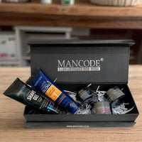 Mancode Grooming Gift Set - The Ultimate Glow Kit for Men | Complete Grooming Kit | Hydrates & Revitalizes Skin (Shave Gel,Face Wash,After Shave Balm,Whitening Cream,Scrub) Stylish Gift Box Pack of 5