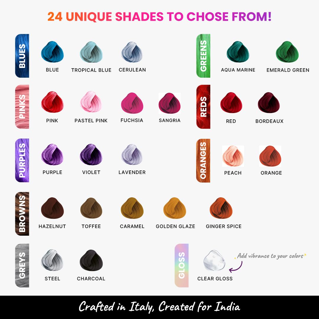 2.Oh! Italian- Peach Hair Color For Women & Men | Ammonia-Free DIY Semi Permanent Hair Color | Enriched with Argan Oil | Lasts upto 6-8 Washes