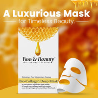 Bee & Beauty Bio Collagen Overnight Mask Pack of 2 | Korean Face Mask For Glass Skin | Sheet Mask For Deep Hydration, Pore minizmizing With Goodness Of Honey