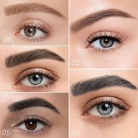 Luxenwell Eyebrow Contouring Pen, Waterproof Microblading Eyebrow Pencil with 4-Prong Micro-Fork-Tip Applicator, Liquid Eyebrow Pencils for women Creates Natural Looking Brows Effortlessly (Black)
