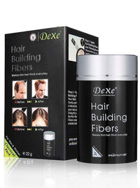 Dexe Hair Building Thickening Fibers For Man & Women, Black, 22 G - Grams