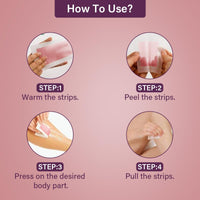 Hilary Rhoda Easy To Use Wax Strips | Gel Wax Hair Removal | Full Body Wax Strips for Arms,Legs & Body | Salon Like Results at Home Wax Strips | With 2 Finish Wipes | 20 Strips (Rose)