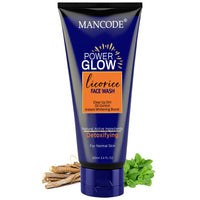 MANCODE Power Glow Face Wash for Men with licorice extract, Best Oil Control Face Wash for Men, Ideal for All Skin, Deep Skin Cleansing, Instant Whitening Boost, Suitable For all Skin Type (100 ML)