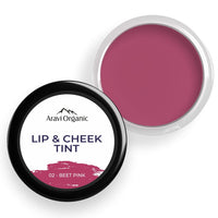 Aravi Organic Lip and Cheek Tint - With Goodness of Vitamin E & Candelila Wax - Nourishes & Hydrates Dry Chapped Lips, Blush & Eyeshadow Fo All Skin Types - 8 gm