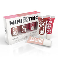 FAE Beauty Mini Peptide Lip Gloss Trio | With Passionfruit Oil & Argireline to Smoothen, Even, and Soften Lips | Non Sticky | Hydrating | Vegan | Shades - Emerging | Living | Giving