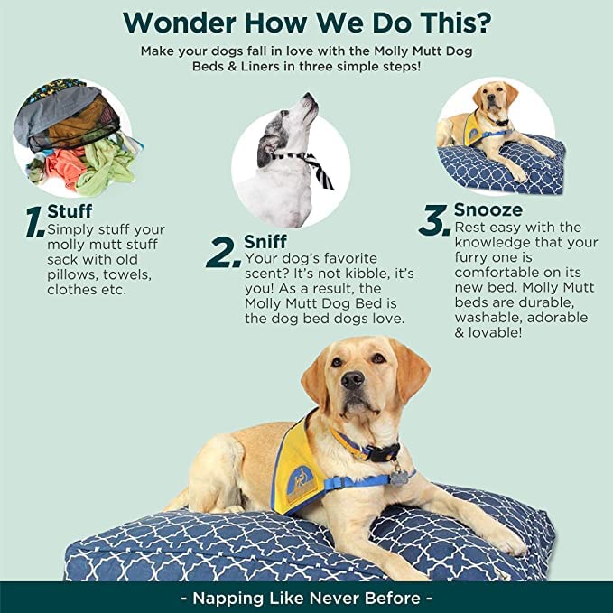Molly Mutt Medium to Large Dog Bed Cover- Romeo & Juliet Print - Measures 27”X36”X5’’ - 100% Cotton - Durable - Breathable - Sustainable - Machine Washable Dog Bed Cover (Dd35Ab) Medium/Large Romeo & Juliet - New Version