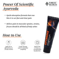 Forest Secrets Optimove Pain Relief Gel 50g | Ideal for Back Pain, Muscle Pain, Joint Pain, Knee Pain | Suitable for Sports & Gym related Injuries | Helps Relieve Muscle & Joint Pain