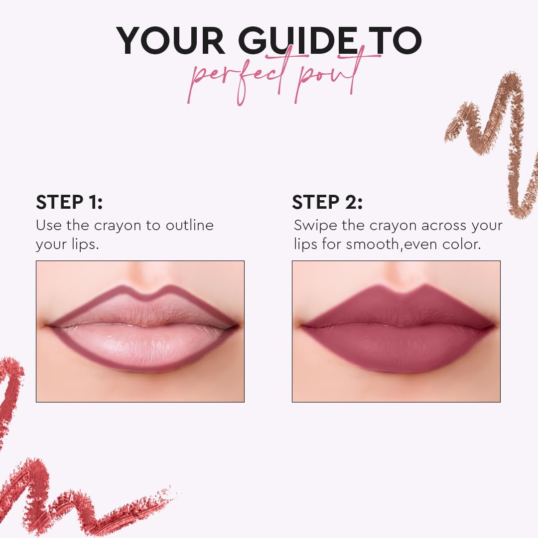 Million Colors Lip Crayon Lipstick | 8H Long-Lasting Matte | Hydrating & Lightweight | Highly Pigmented | Smudge-Proof & Transfer-Proof | Hyaluronic Acid & Shea Butter (Tipsy Coral 11, 3g)