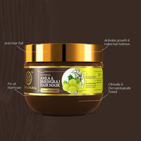 Khadi Natural Powered Botanics Amla and Bhringraj Hair Mask 200gm, Anti-Hair Fall Mask, Paraben, Silicone and Sulphate Free, Suitable for All Hair Types