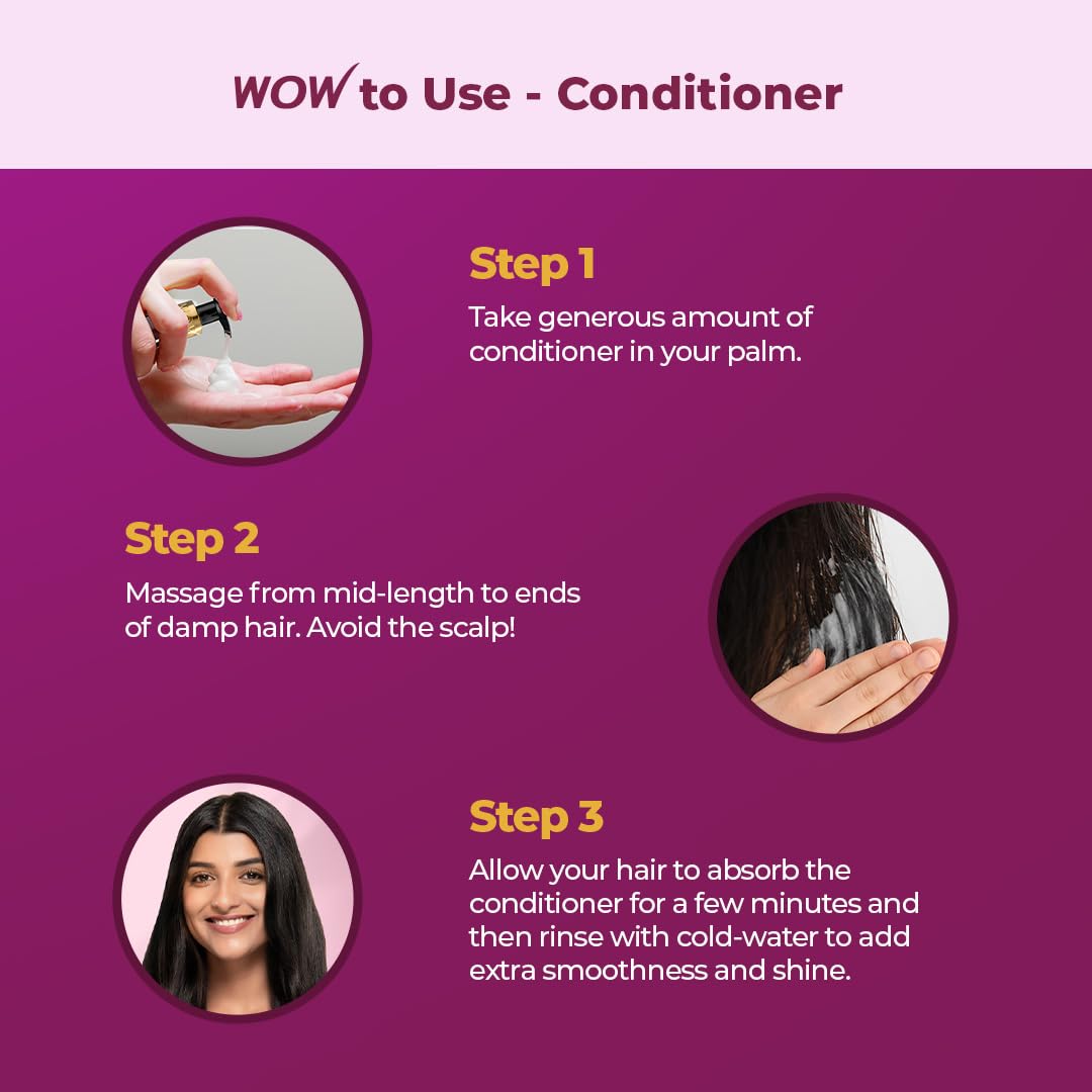 WOW Skin Science Onion Conditioner With Red Onion Seed Oil Extract, Black Seed Oil & Pro-Vitamin B5 - No Parabens, Mineral Oil, Silicones, Color & Peg - 100mL