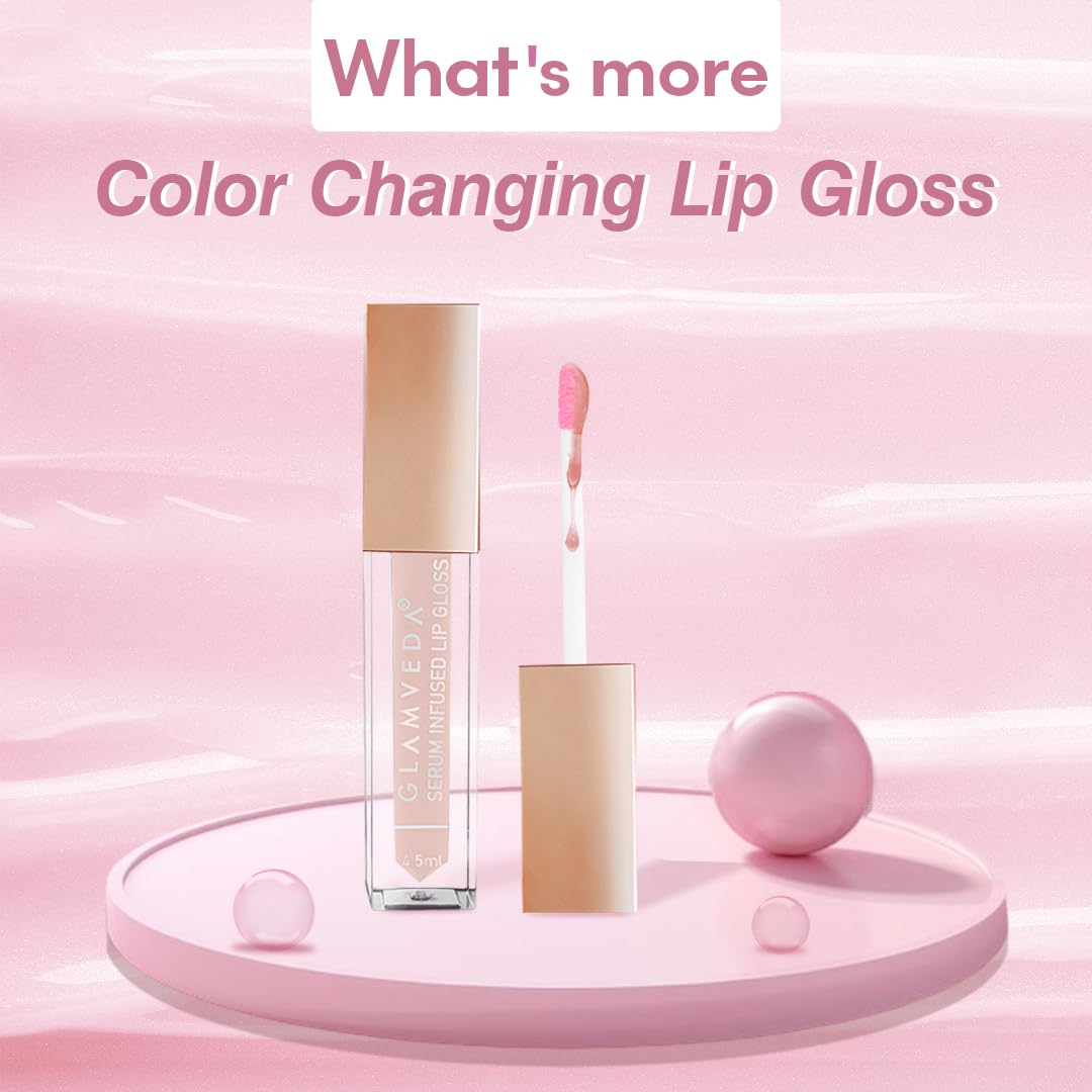 Glamveda Ph Lipstick | Color Changing Black Lipstick With Glossy Pink Payoff | Long Lasting Nourishment, SPF 10, Enriched With Vitamin E & Jojoba Oil| Vegan & Paraben Free | 4 gm Pack of 1