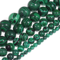 Natural Stone Beads 4mm Malachite Gemstone Round Loose Beads Crystal Energy Stone Healing Power for Jewelry Making DIY,1 Strand 15