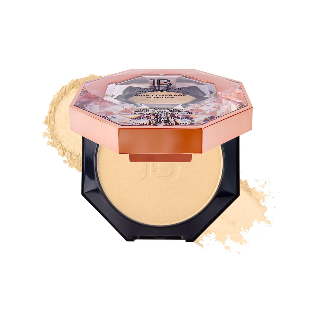 Lakyou Beauty Diamond High Coverage Compact Powder 15g | Full Coverage | Matte Finish | Pore-Minimizing | SPF 30 | Long-Lasting | Lightweight | Oil-Control | Portable| Shade-01(White Ivory)