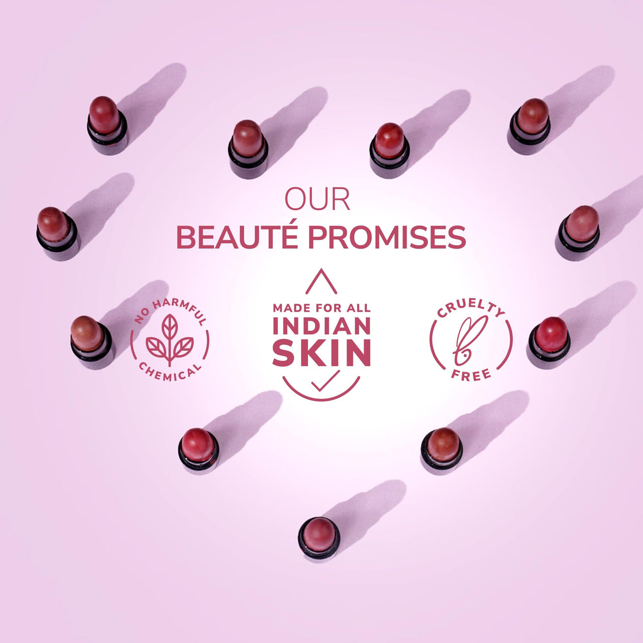 Mila Beauté 12 Creamy Matte Mini Pout Party Lipstick Kit | Lip Hydrating & Light-weight | Long Lasting Lipsticks for Women | Suitable All Indian Tones | Shade - Pinks & Reds 12g