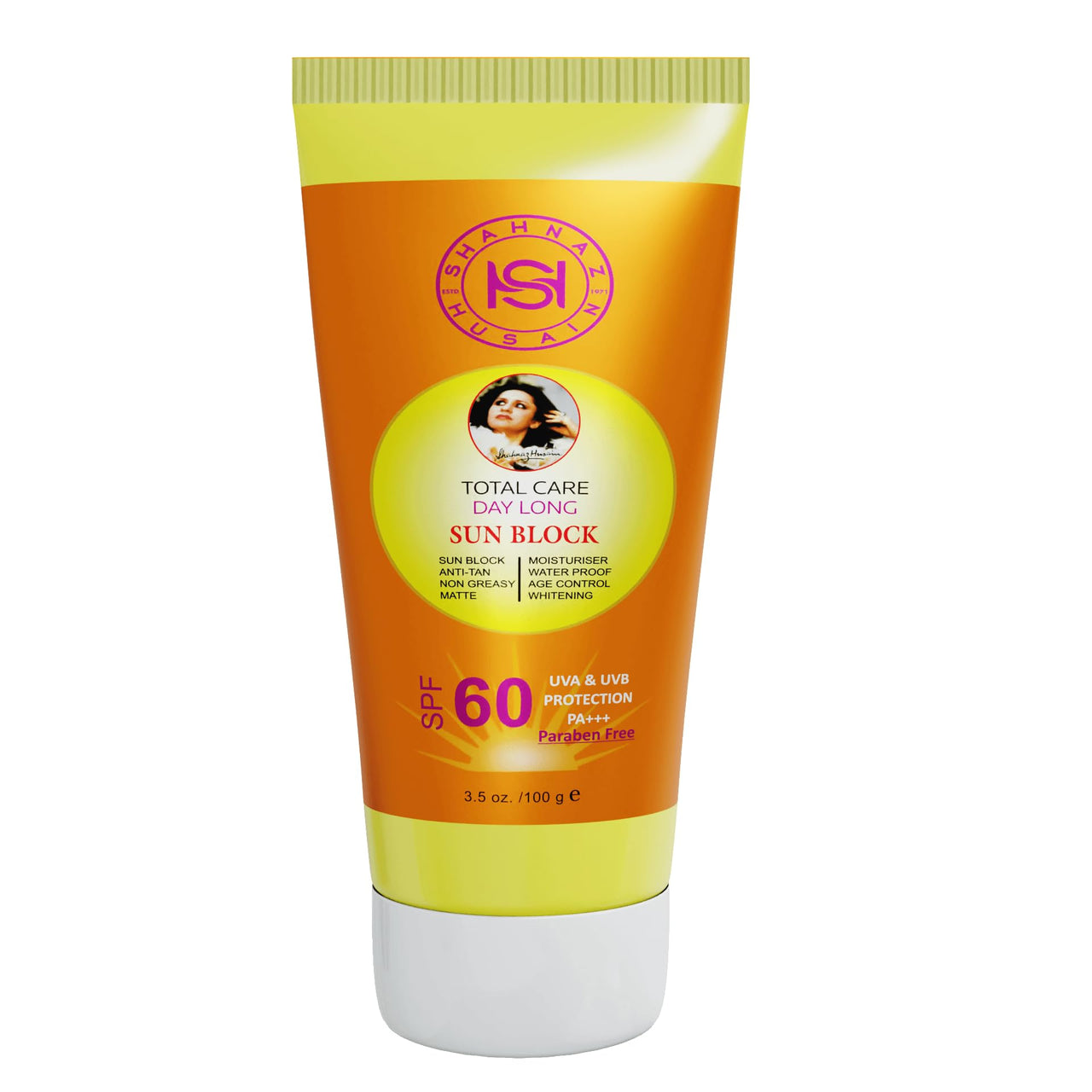 Shahnaz Husain Sun Block Sun Protective Cream SPF 60 - 100 Grams Cream
