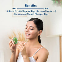 Blue Nectar Shubhr Green Apple Lip Balm & Gloss With Ghee & Natural Vitamin C for Dry Chapped Lips with intense moisturization |100% Ayurvedic|Paraben & Sulphate Free| (10g, 10 Herbs))
