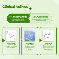 The Derma Co. 5% Nia-Ceramide Mattifying Moisturizer | For Oily to Acne Prone Skin | 5% Niacinamide, 2% Ceramide | 24 hrs. Moisturization | Panthenol, Allantoin & Zinc PCA | Oil-free Moisturizer | 100 g