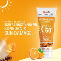 Multani Naturals Sunscreen Lotion SPF 50++ | Broad Spectrum UVA/UVB | Blue Light Protect | No White Cast | Water Resistant, Ultra Light & Non Sticky | For Oily, Dry & Sensitive Skin | For Women & Men | Free From Paraben, Mineral Oil & Sulphate |100ml