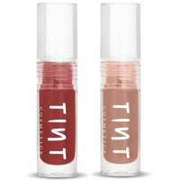 Tint Cosmetics 2.5ml Set of 2 Lipgloss, Brick Red & Nude, Non Sticky, Hydrating, Light Weight, Long Lasting, High Shine & Soft Natural Liquid Lip Gloss For Girl & Women (Honey & Roasted Chestnut)