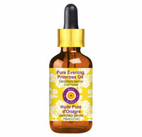 Deve Herbes Pure Evening Primrose Oil (Oenothera biennis) with Glass Dropper Cold Pressed 10ml (Pack of 1)(0.33 oz)