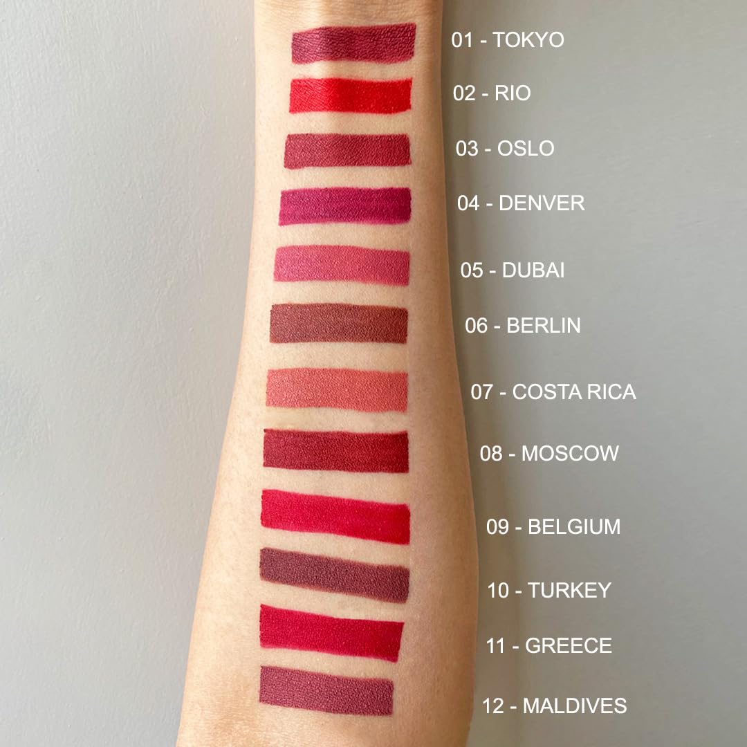 FLiCKA High Drama Matte Lipstick Nervous & Lip Liner Denver Combo | 04
