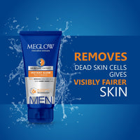 Meglow Fairness Combo for Men | Instant Glow Face Wash (70g) + Face Cream (50g) | Skin Brightening Combo Pack for Men | SPF 15 | Paraben Free | Vitamin E