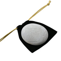 Scolecite Large Palm Stone - Pocket Massage Worry Stone for Natural Body Chakra Balancing, Reiki Healing and Crystal Grid Scolecite - Large