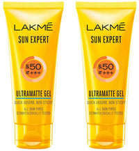Lakmé Sun Expert Spf 50 Gel For All Skin Types, 50 G (Pack Of 2)