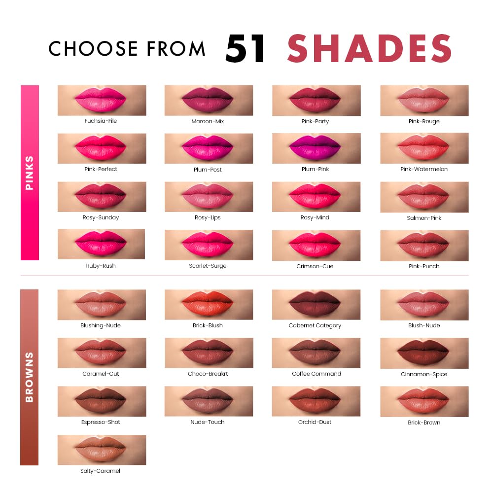 Lakmé 9 To 5 Primer + Matte Lipstick- Pink Punch
