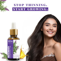 Sesa Rosemary Essential Oil For Hair Growth Nourishes Skin Hair Fall Control Oil For Women and Men 100% Pure & Natural Rosemary Oil, 30 ml
