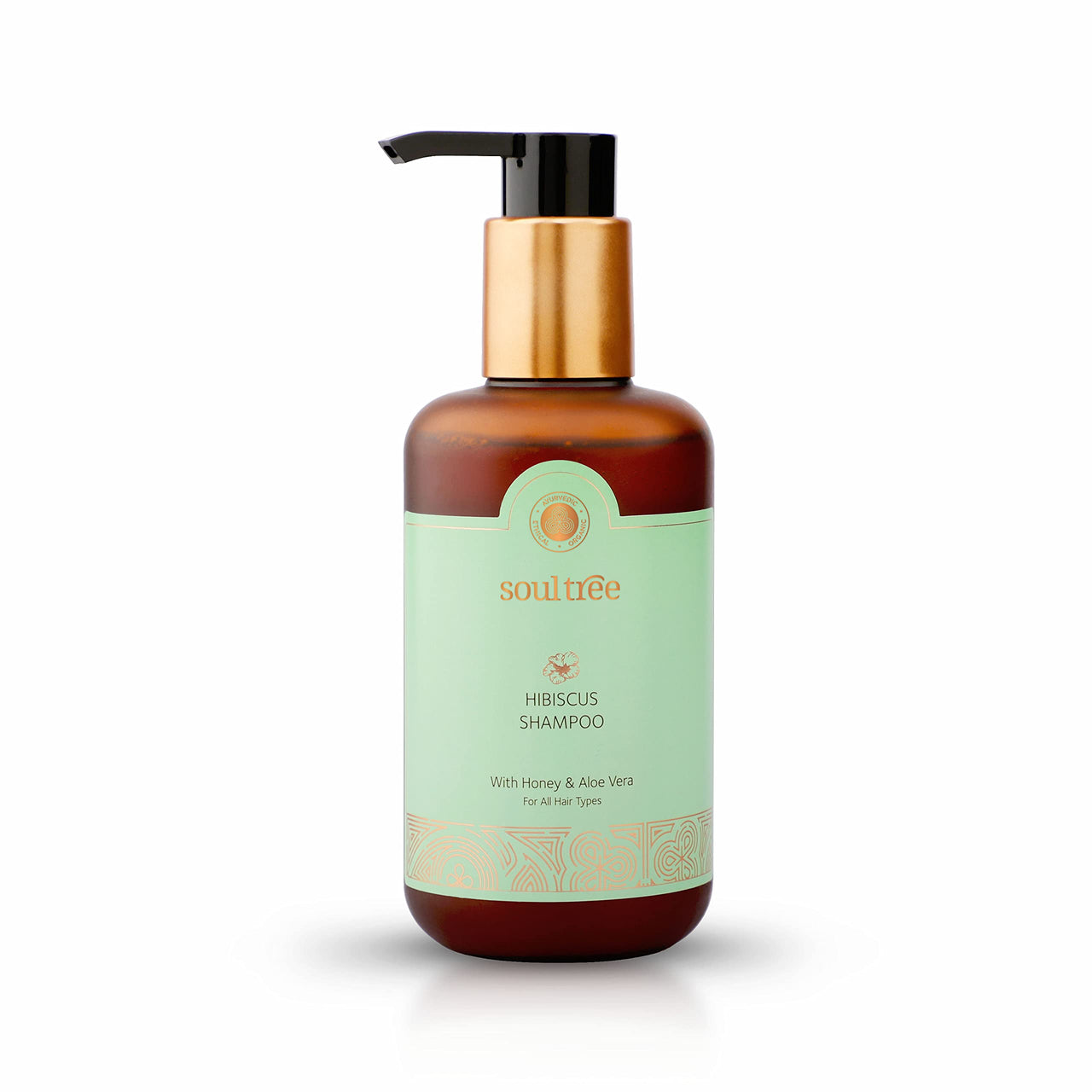 SoulTree Hibiscus Shampoo with Honey & Aloe Vera - Prevents Dryness & Hair Breakage, Cleanses & Hydrates at the same time, SLS/SLES Free - All Hair Types, 250 ml