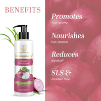 Khadi Natural Onion Shampoo/Cleanser | SLS & Paraben Free |Scalp nourishing formula|Controls dandruff and hairfall|Paraben free|Suitable for All Hair Types| 650 ml