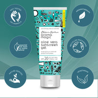Aroma Magic Sunscreen Sun Block Lotion, Spf 30, 100Ml And Aloe Vera Sun Screen Gel, 100Ml|For All Skin Types