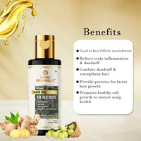 Khadi Organique 18 Herbs Herbal Hair Oil to Repair Dry Scalp | Softens Hair, Prevents Dandruff, Dandruff & Hair Growth | Natural & Non-Sticky Formula | Paraben & Sulphate Free Formula for Women & Men - 210ml