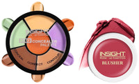 Insight Cosmetics Pro Concealer Palette-CorrectorConceal Correct (CR105-Corrector) Crème Blusher, Face Makeup, Raspberry Gelato, 3.5 gm(B-02=02)