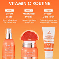 Light Up Beauty Prism Vitamin C Face Cream with Alpha Arbutin and Bio-Retinols | Face Cream for Pigmentation, Ageing and Collagen | Lightweight cream for Dry Skin, Normal Skin & Sensitive skin - 50gm