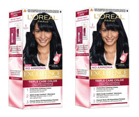 L Oréal Paris Excellence Hair Color Small Pack Shade.1, Natural Black, 25ml+25g (PACK OF 2)