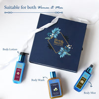 Blue Nectar Beauty Gift Box for Women & Men | Premium Skincare Combo of Body Lotion, Body Wash & Body Mist for Men & Women | Perfect Gift for Birthday & Anniversary | Pack of 3