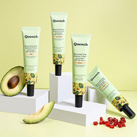 Quench Daily Defense Tinted Sunscreen SPF 50 PA+++ For Glowing Skin With Avocado & 2% Niacinamide | Blue Light Protection | Satin-Matte Finish | Made In Korea, Normal Skin (Deep, 15Ml)