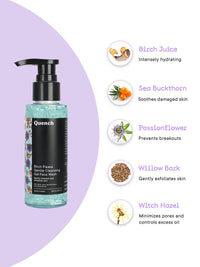 Quench Gentle Cleansing Gel Face Wash with Salicylic Acid & Birch Juice Enzymes | Gently Exfoliates with Biodegradable Beads for Smooth, Clear Skin | Brightens & Hydrates Skin | Made in Korea (100ml)