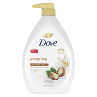 Dove Purely Pampering Body Wash with Pump for Dry Skin Shea Butter with Warm Vanilla Cleanser That Effectively Washes Away Bacteria While Nourishing Your Skin 34 oz