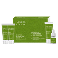 Jovees Herbal Salicylic & Azelaic Acid Anti-Acne & Pimple Mini Facial Kit For Oily & Acne Prone Skin | Easy 4 Step Facial Kit | For Multiple Use | For Men & Women 41g