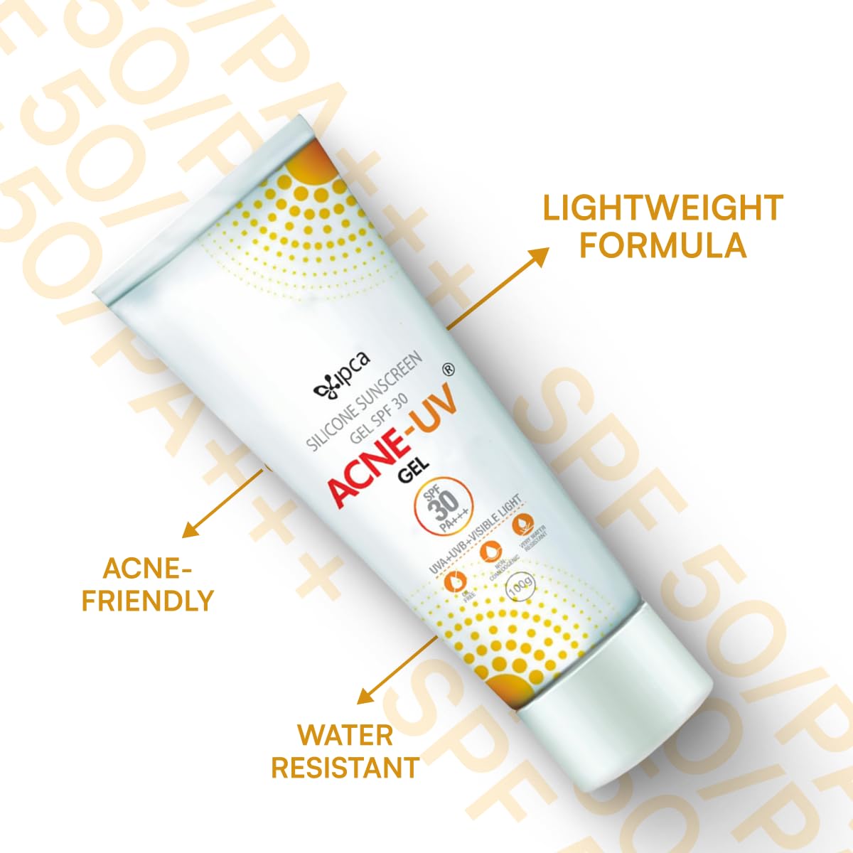 ACNE-UV Gel Sunscreen SPF 30 PA+++ | 100g Sunscreen for Oily Skin Women & Men | Non-Comedogenic Silicone Gel | Visible Light Protection | Water Resistant | Suitable for All Skin Types