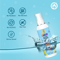 Mom & World Kidsy Face Wash Tear Free, 120ml (No SLS, Paraben) - With Argan OIl, Aloevera