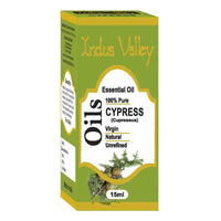 Indus Valley 100% Pure Natural & Organic, Undiluted Cypress Essential Oil with Glass Dropper for Skin, Hair Care -15ml